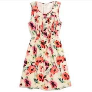 Madewell pleated silk dress in tearose